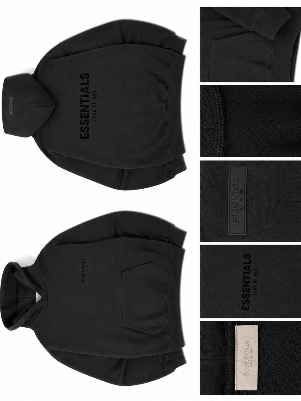 Fear of God Essentials Hoodie — Limo Black — Size Medium — Brand New / Deadstock